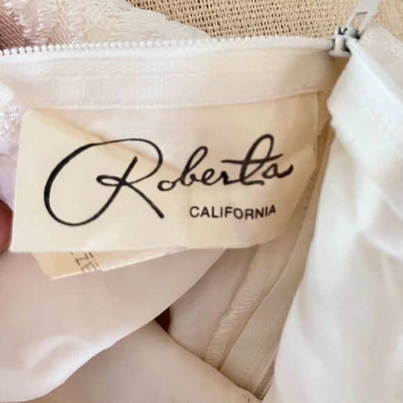 Roberta Of California Vintage 1980’s White Strapless Formal Dress - Picture 10 of 11